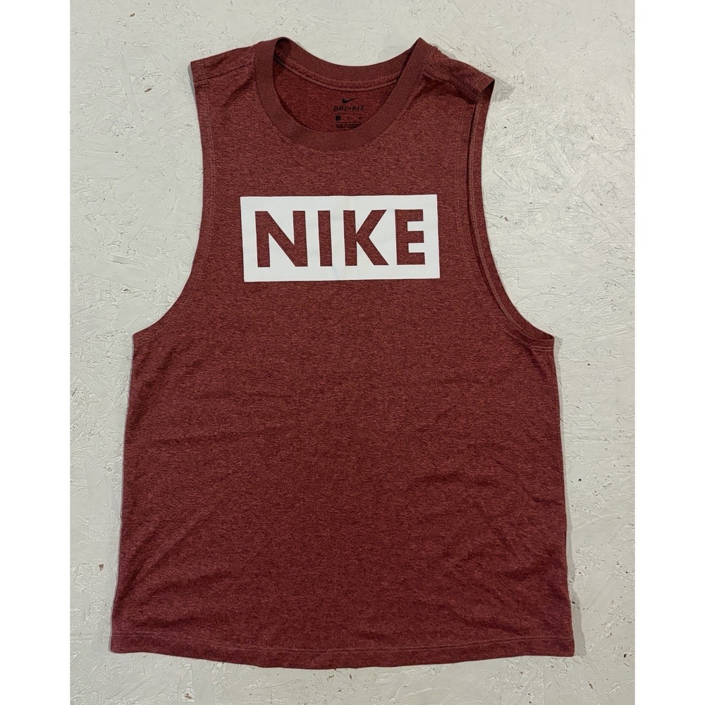 Nike Dri Fit Tank Top Womens Small‎ Red Athletic 892582-021 Sleeveless Comfort